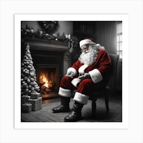 Christmas Santa 3 Art Print