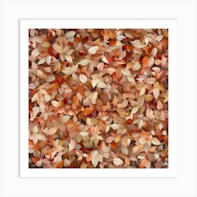 Autumn Leaves Background Art Print