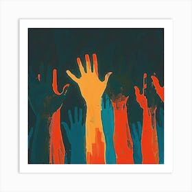 Hands Up Art Print