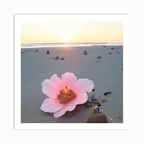 Flower On The Beach Art Print