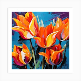 Orange Tulips Art Print