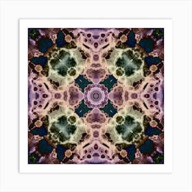 Watercolor Abstraction Flower Pattern Art Print