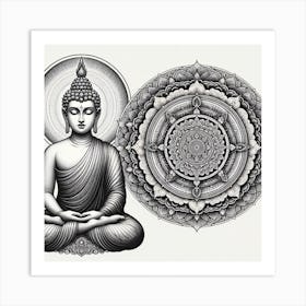 Buddha Mandala 3 Art Print