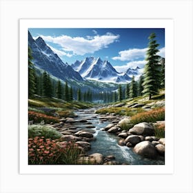 Mountain Stream Art Print