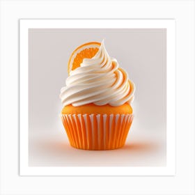 Orange Cupcake Art Print