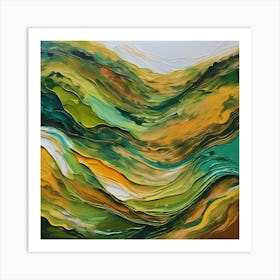 Rolling hills abstract Art Print