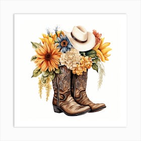 Cowboy Boots Art Print