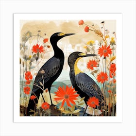 Bird In Nature Cormorant 1 Art Print