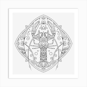 Aquatic Mandala 06 Art Print