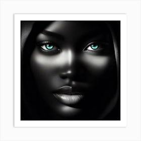 Black Woman With Green Eyes 31 Art Print