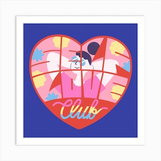 Self Love Club Square Art Print
