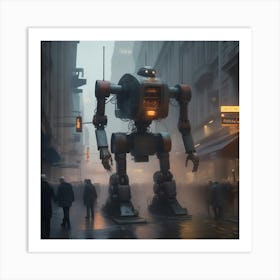 Futuristic Robot 41 Art Print