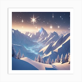 Snowy Mountains 9 Art Print