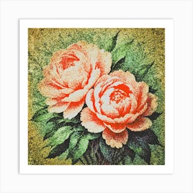 Peonies In A Vase Art Print