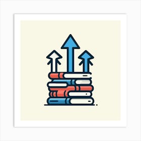 Books Design Collection Cartoon Reading Book Book Collection (18) Art Print