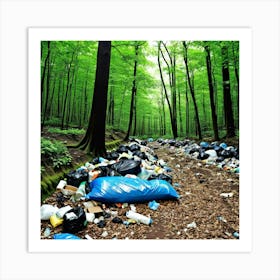 Trash In The Forest 17 Art Print