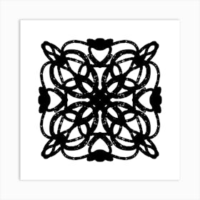 Black And White Geometric Pattern Art Print