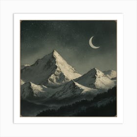 A Night In The Mountains (1) 2 Art Print