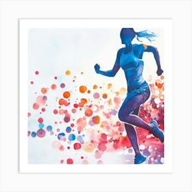 Running Woman Art Print