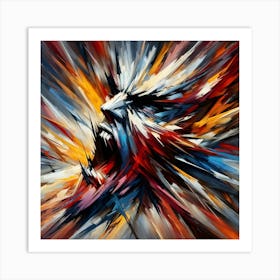 Artistic Anger in Abstract Form Art Print