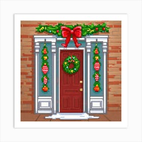 Christmas Door 32 Art Print