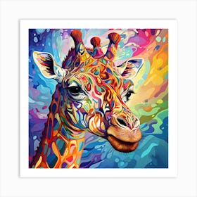 Giraffe Painting 2 Art Print