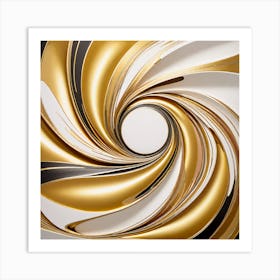 Golden Swirl Art Print