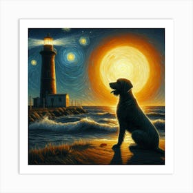 Starry Night Oil Painting Art Print