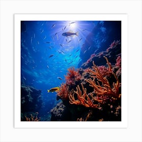 Coral Reef With Fishes 1 Art Print