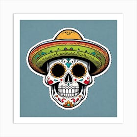 Day Of The Dead Skull 40 Art Print