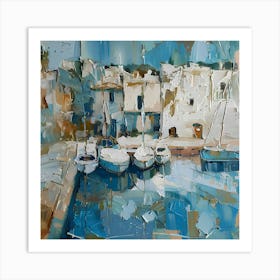 Boats In The Harbor 2 Art Print