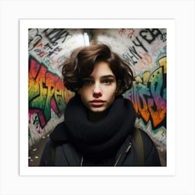 Graffiti Girl Art Print