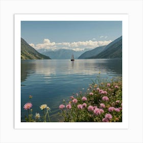 Fjord In Norway Art Print