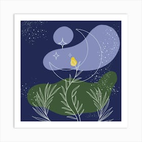 Moon And Stars 1 Art Print