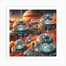 A Sci Fi Depiction Of Pressure Regulation Systems Art Print