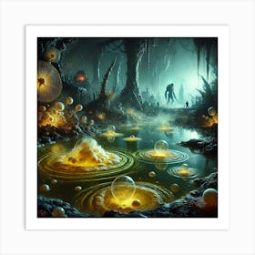 A Dramatic Scene Of The Aphraxis Pools Art Print