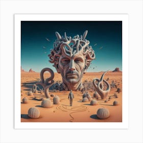 'The Man In The Desert' 2 Art Print