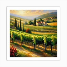 Vineyards In Tuscany 6 Art Print