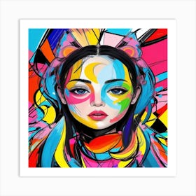 Colorful Girl Art Print