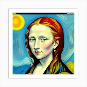 The Young Lady in the Portrait Mona Lisa's Youth Art Print