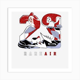 23 Rare Air Red 6s Matching 1 Art Print