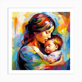 Mother And Child 29 Art Print