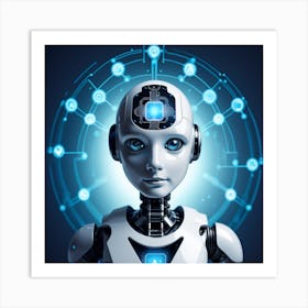 Futuristic Robot 50 Art Print