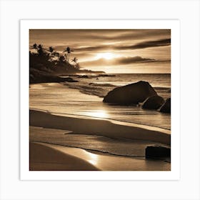 Sunset On The Beach 850 Art Print