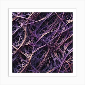 Purple Fibers Art Print