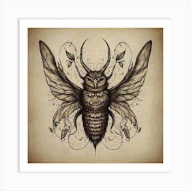 Bee Tattoo Art Print