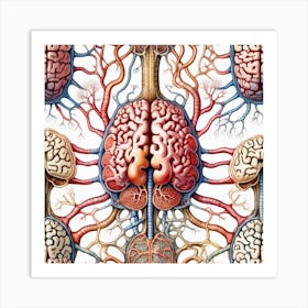 Brain And Nervous System 7 Art Print