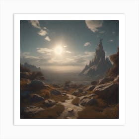 Landscape Of A Mountain Art Print
