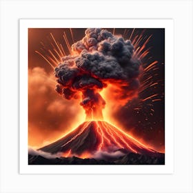 Volcano Eruption 5 Art Print