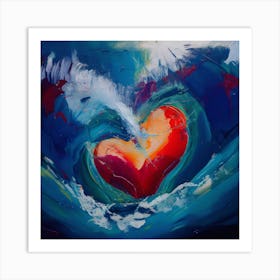 Heart S Ebb And Flow Art Print